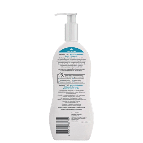 Cetaphil Pro AD Restoraderm - Loção Hidratante Hipoalergênica 295ml - Imagem 2