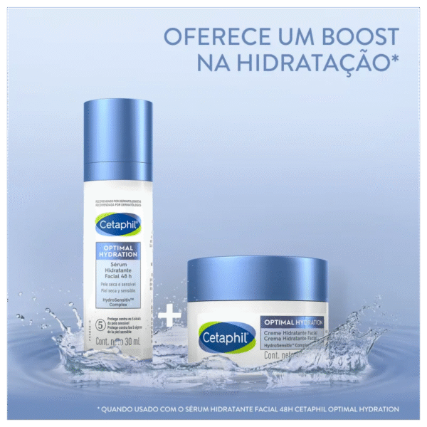 Cetaphil Optimal Hydration com Ácido Hialurônico - Creme Hidratante Facial 48g - Imagem 3